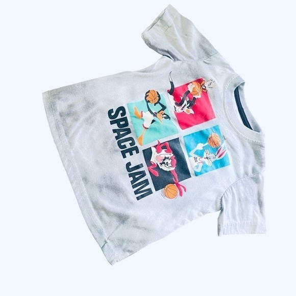 Space Jam pajama top tie-dye gray graphic design Boys 4 - Picture 5 of 8
